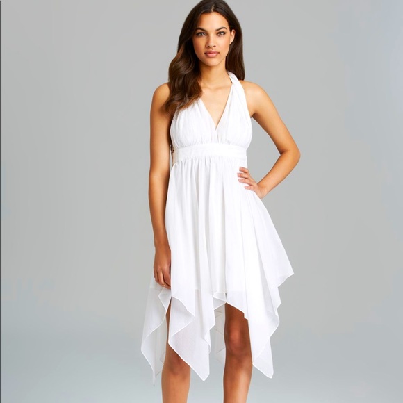 White Cotton Guess Flowy Dress - Picture 2 of 5